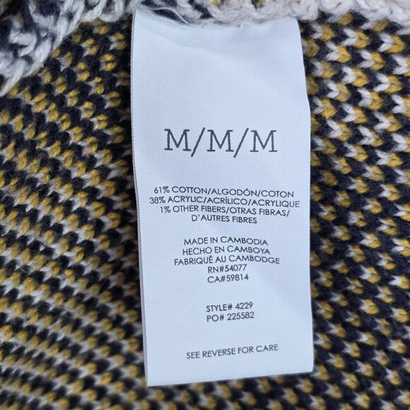 Womens Cabi Hooded Yellow Blue White Plaid Cardigan Sweater Acrylic & Cotton M - Picture 3 of 7